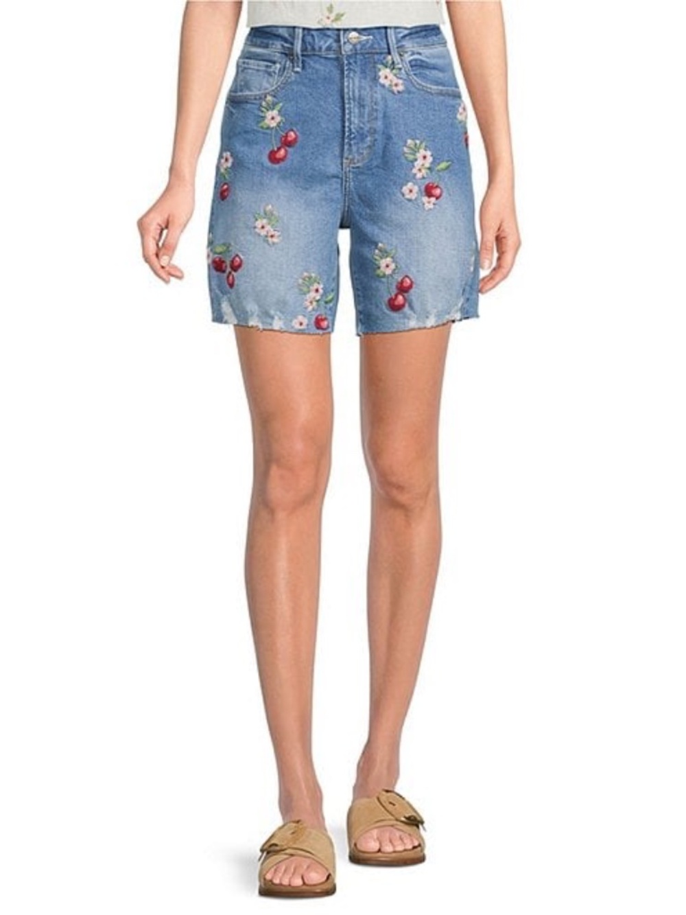 BNWT Driftwood Distressed Cayla Embroidered Cherry on Top Shorts Size 31